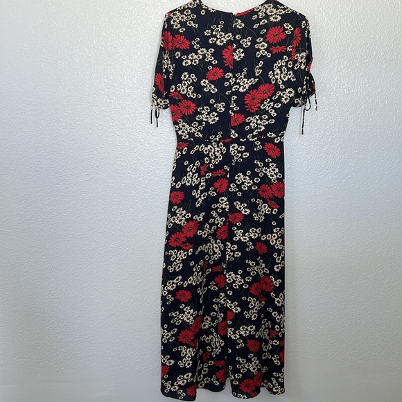 Madewell Midi Floral Dress Peekaboo-Sleeve Midi Dress in Hillside Daisies size 2 - Picture 7 of 8